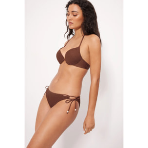 Slip bikini mini Marrone