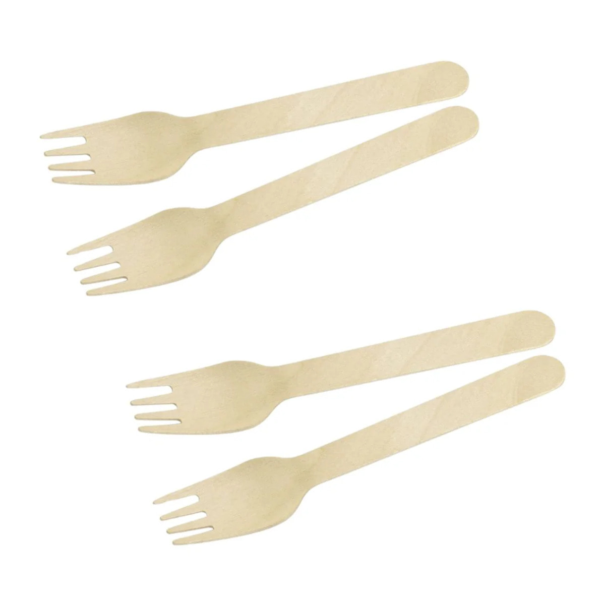 Ensemble de 60 fourchettes en bois jetables 16 cm Fackelmann Move
