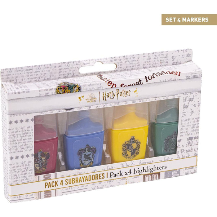 Subrayadores Pack X4 Harry Potter Multicolor