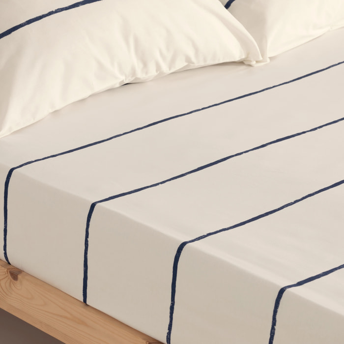 Drap-housse Ibiza Marine percal 78 fils