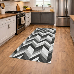 CASSESE HOME Passatoia/Tappeto Bordato in Poliestere con Retro Antiscivolo in PVC Made in Italy_Dec.1075