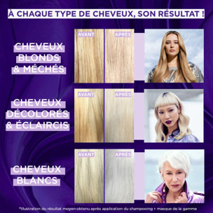 Lot de 12 - Shampooing Violet Déjaunisseur Color-Vive Elsève 200ml