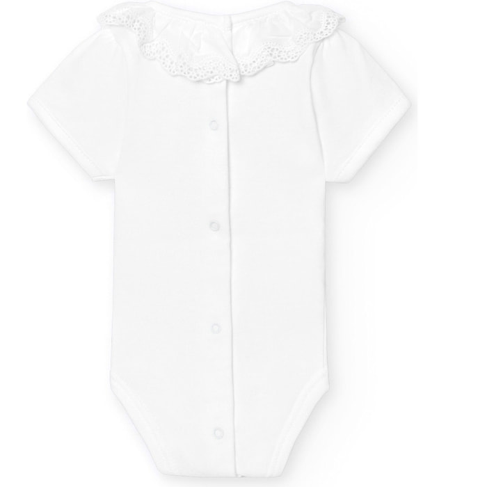 Body bebé manga corta cuello bolillo