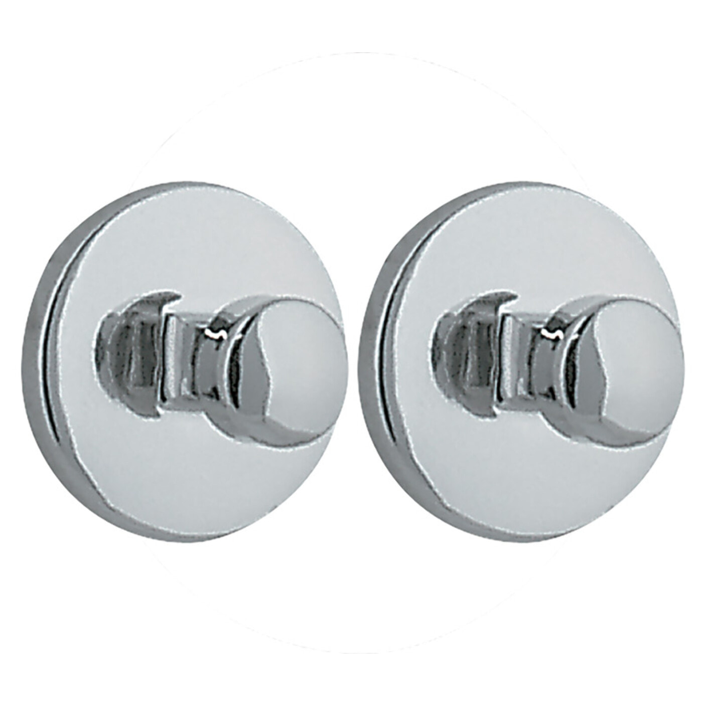 2 crochets muraux pour serviette DOT Argenté chromé Spirella