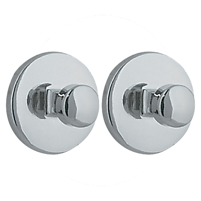 2 crochets muraux pour serviette DOT Argenté chromé Spirella