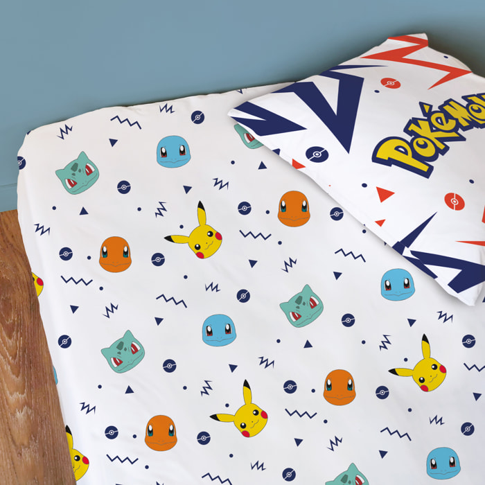 Drap-housse imprimé 100% coton, POKEMON ZIGGY