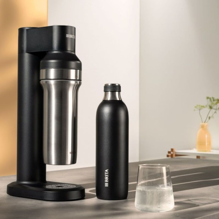 Bouteille isotherme BRITA isotherme noire sodaTRIO 1L