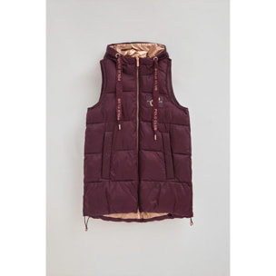 Gilet trapuntato borgogna con logo Polo Club