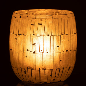 J-Line photophore Mosaique - verre - gris clair - large