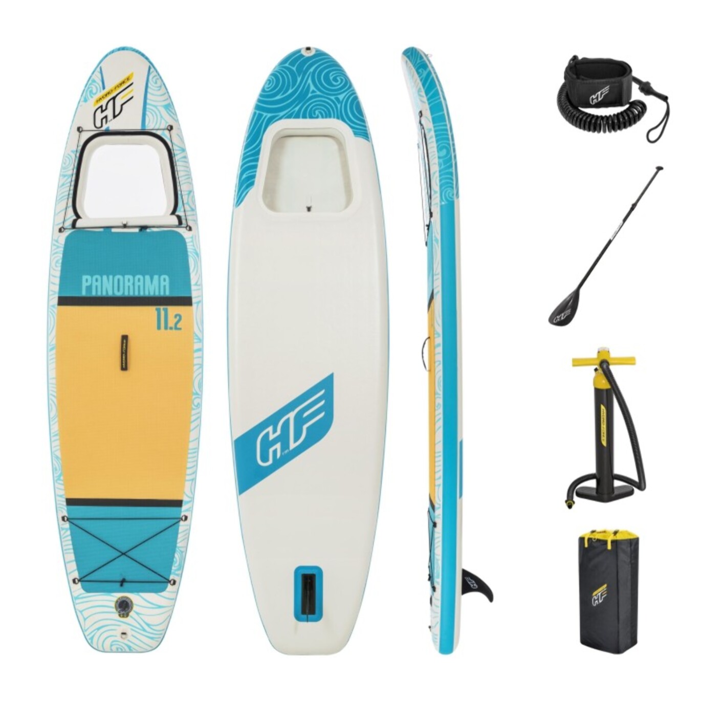 Bestway Paddle gonflable Panorama Hydro-force 340 x 89 x 15 cm avec hublot