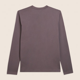 T-shirt manica lunga in jersey stretch con zip decorativa