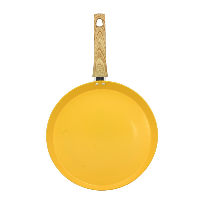 Galetière en aluminium 32cm jaune - compatible induction  COLORAMA