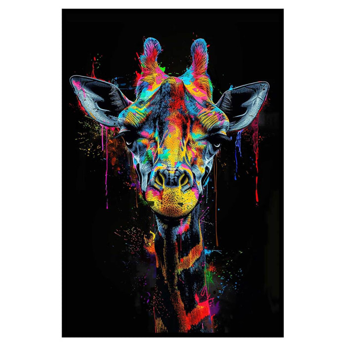 Affiche encadrée boisson fruitée artistique Affiche + cadre en métal - Noir