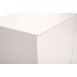 Buffet haut beige laqué mat 2 portes 1 tiroir L90 cm GRAY