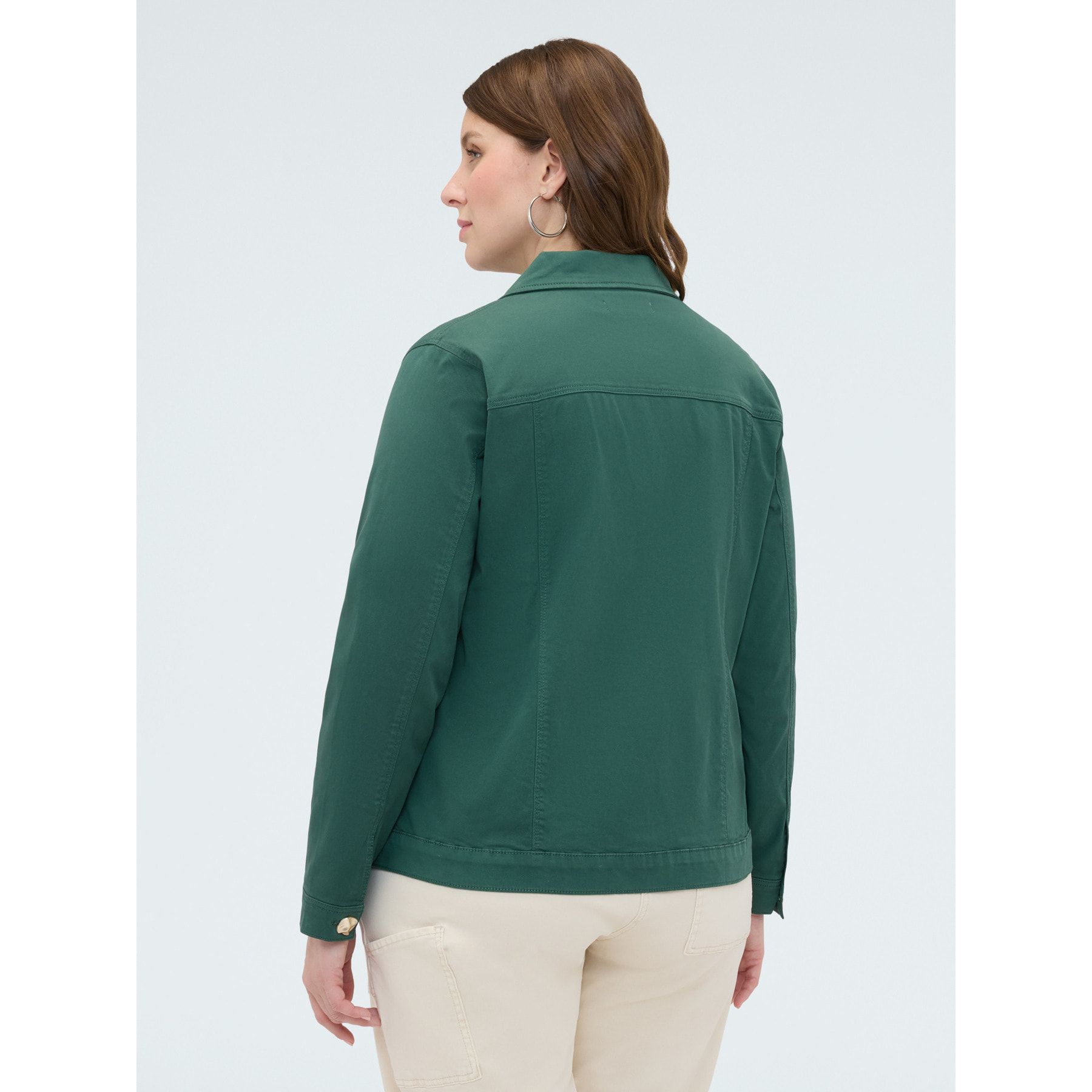 Fiorella Rubino - Chaqueta denim con botones decorativos - Verde