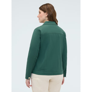 Fiorella Rubino - Chaqueta denim con botones decorativos - Verde