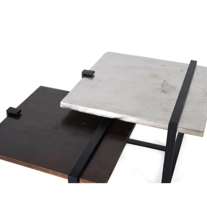 Ensemble 2 tables basses - 43x72x72cm