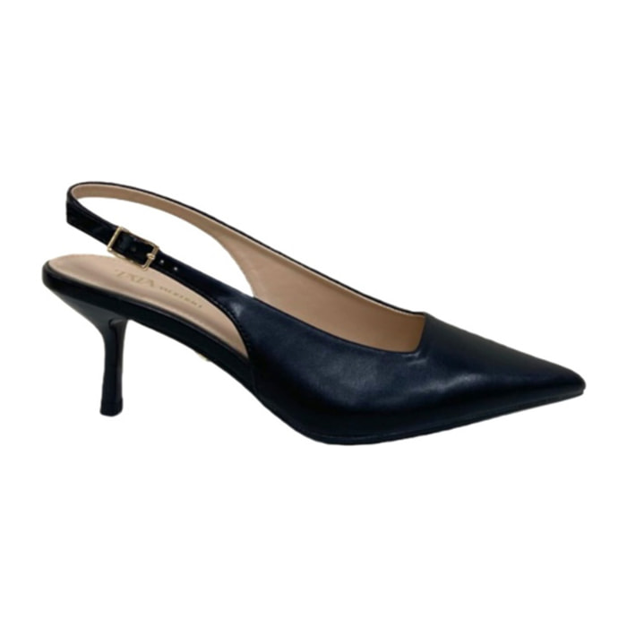 Décolleté sling back Donna Tata Italia Nero