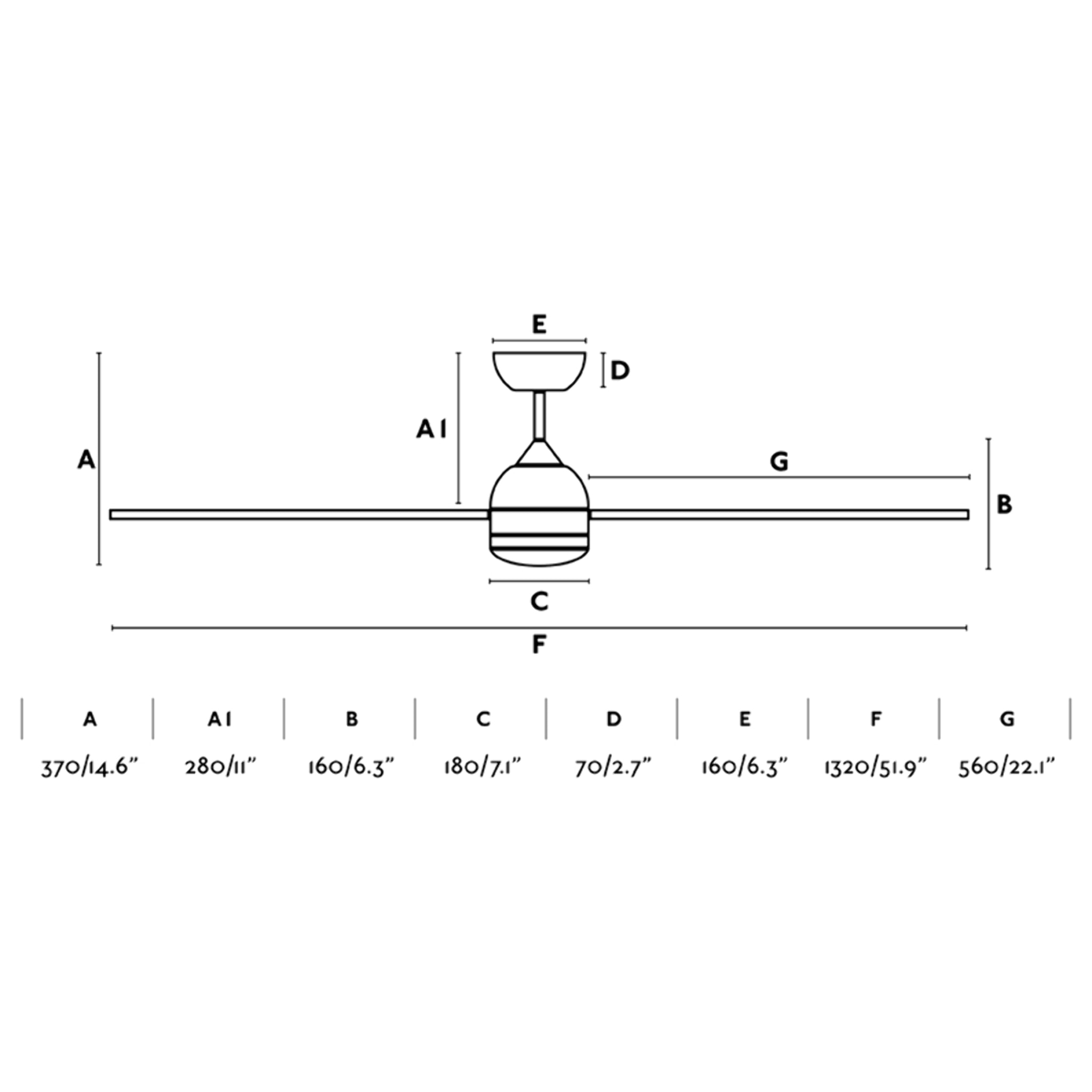 POROS L LED Ventilador blanco DC