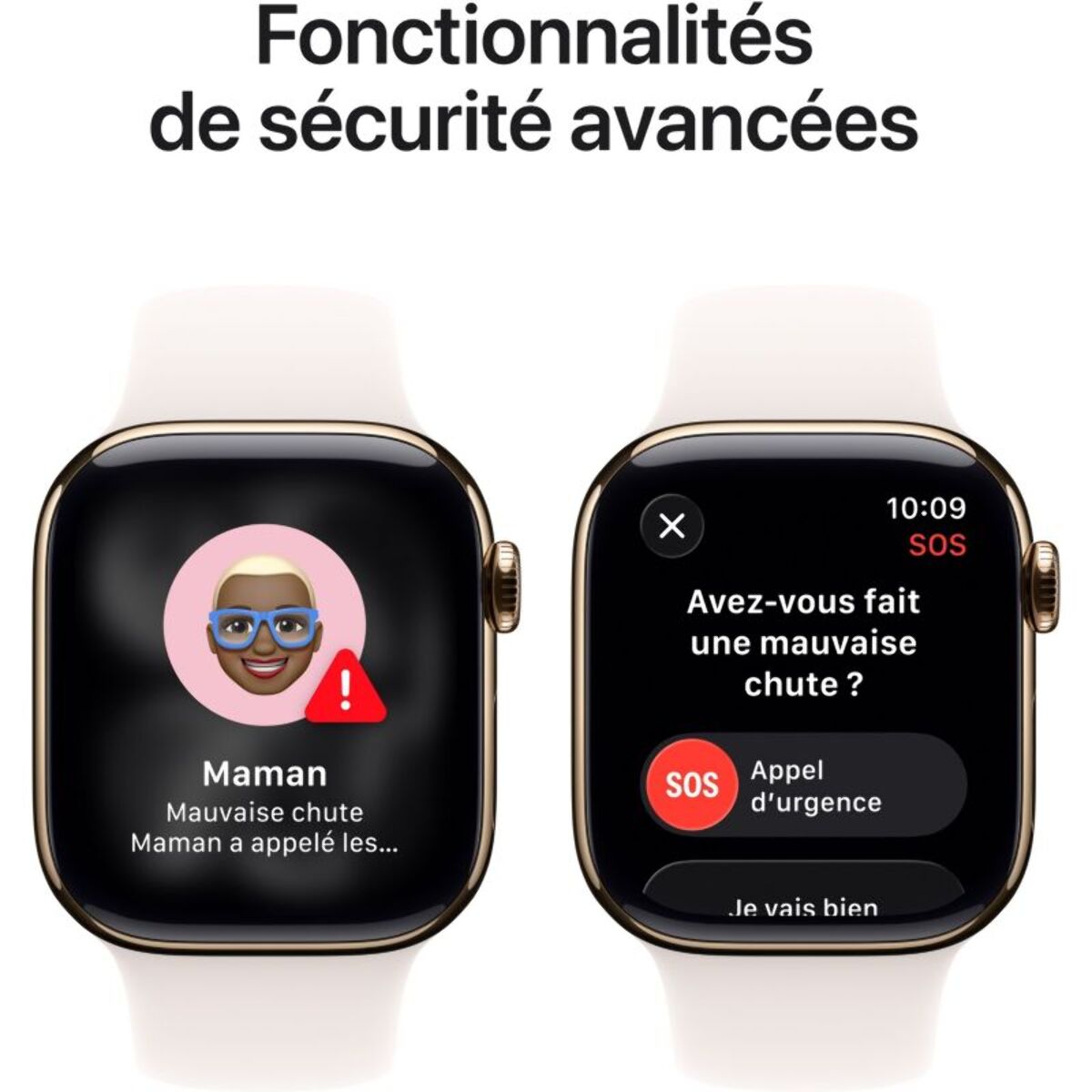 Montre connectée APPLE WATCH 42mm Tit Or / Rose Serie 11 S/M Cellular