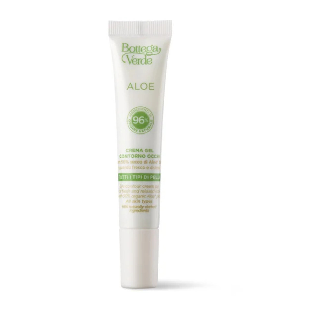 Aloe - Crema gel contorno de ojos - mirada fresca y relajada - con el 50 % de zumo de Aloe* ecológico (15 ml) - todo tipo de pieles