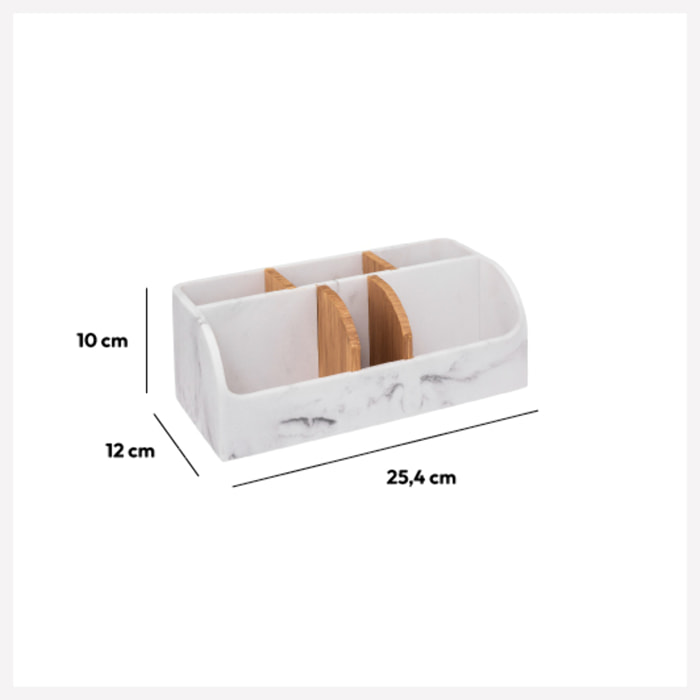 Organiseur 6  bacs Effet marbre Lea
