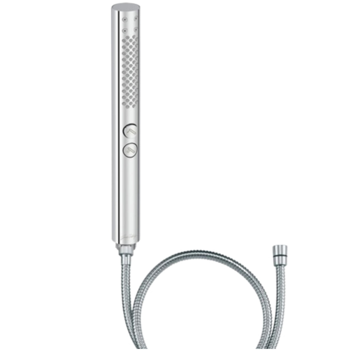 Pommeau de douche Shift+ rond 2 jets chromé + flexible 175 cm métal