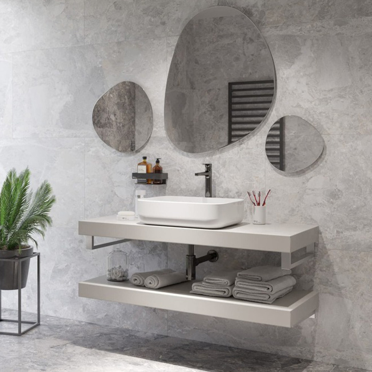 SAT DARK levier pour mitigeur XL pour lavabo, Gun metal (SATBSDAPP)