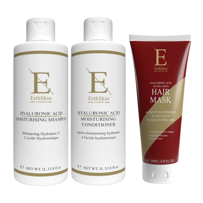 Champú + Acondicionador + Mascarilla capilar con ácido hialurónico