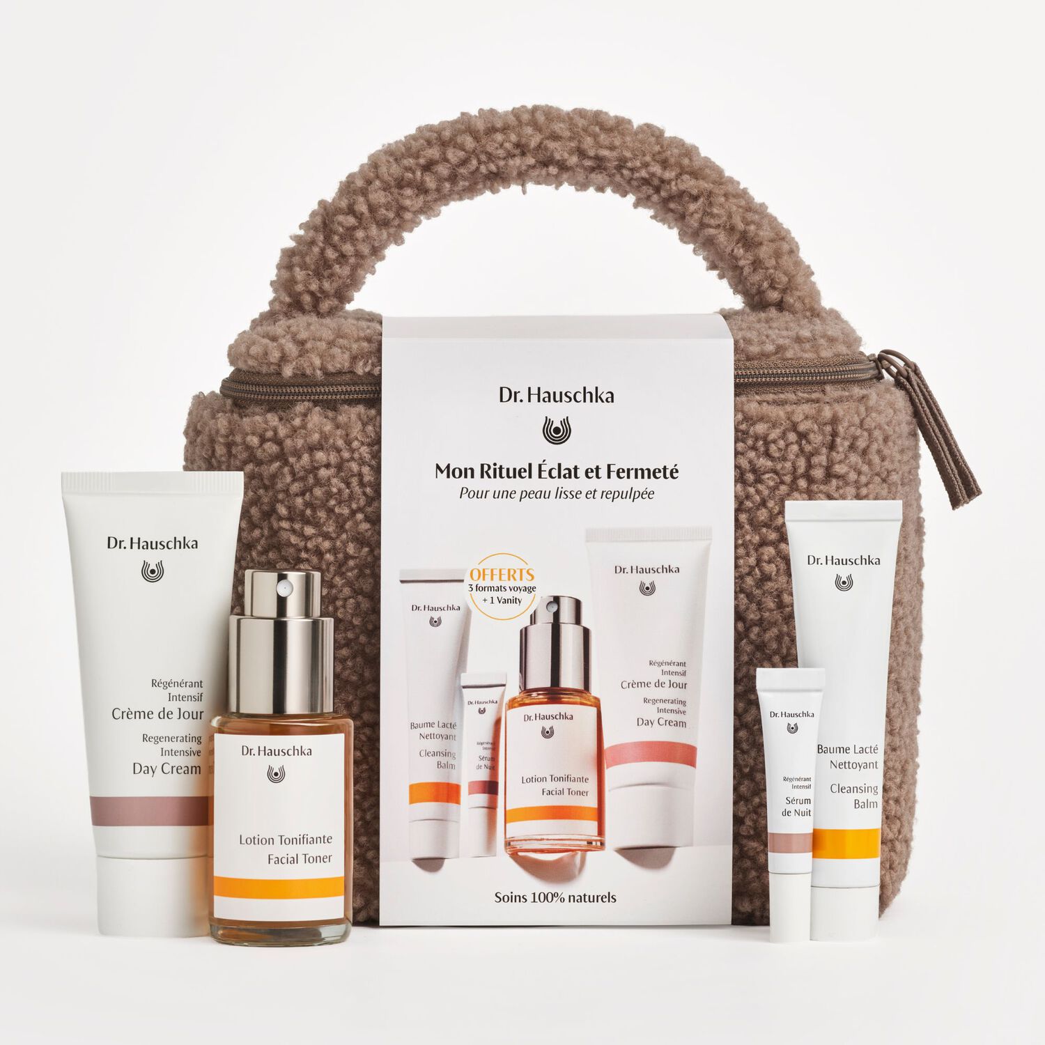 Rituel Éclat et Fermeté - Trousse Baume Lacté Nettoyant 20 ml + 2 Produits et Vanity