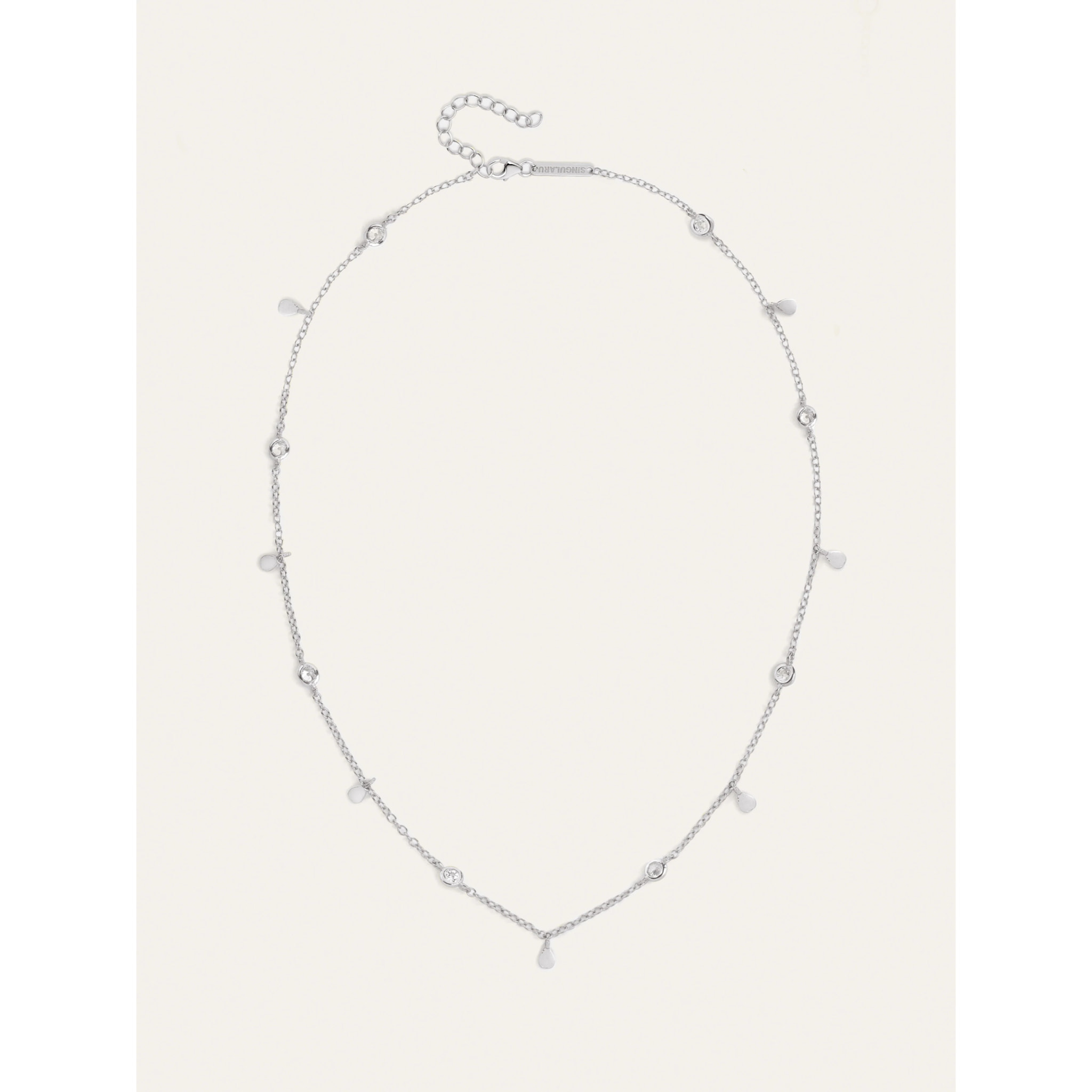 Collar Mini Spark Drop Plata