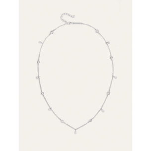 Collar Mini Spark Drop Plata