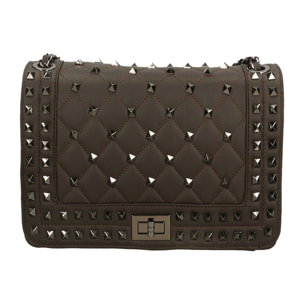 Borsa a spalla da donna Made in Italy - Modello Catania - Vera pelle - 13.0 x 22.0 x 7.0 cm