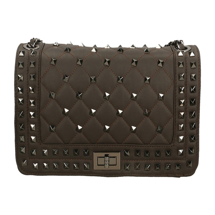 Borsa a spalla da donna Made in Italy - Modello Catania - Vera pelle - 13.0 x 22.0 x 7.0 cm