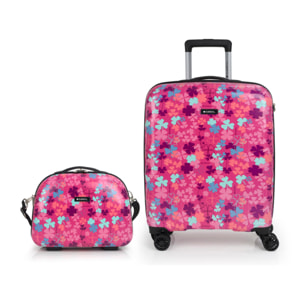 Set de maleta de cabina y neceser Gabol CLOVER
