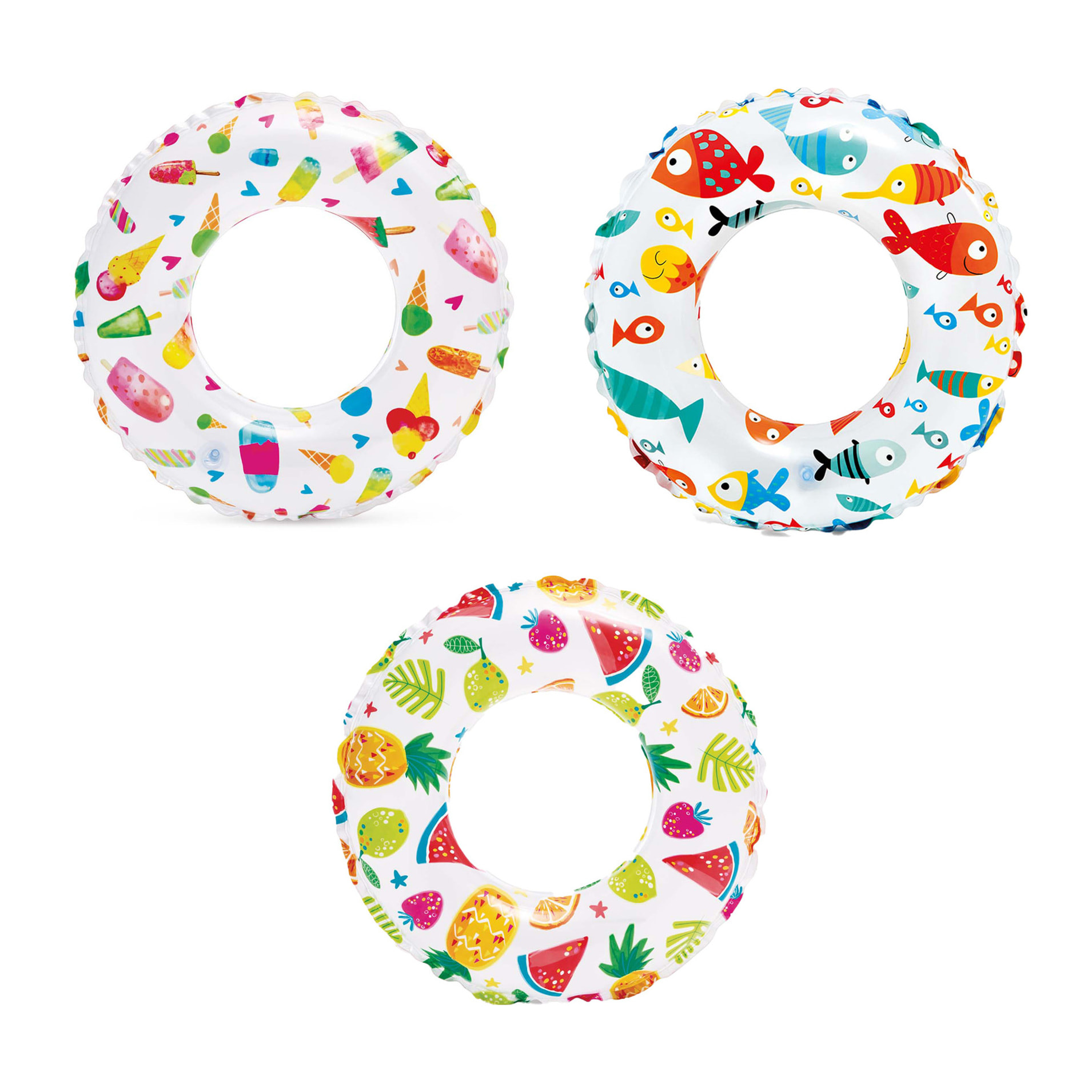 Intex Salvagente Fantasia, Colori Assortiti, 61 cm