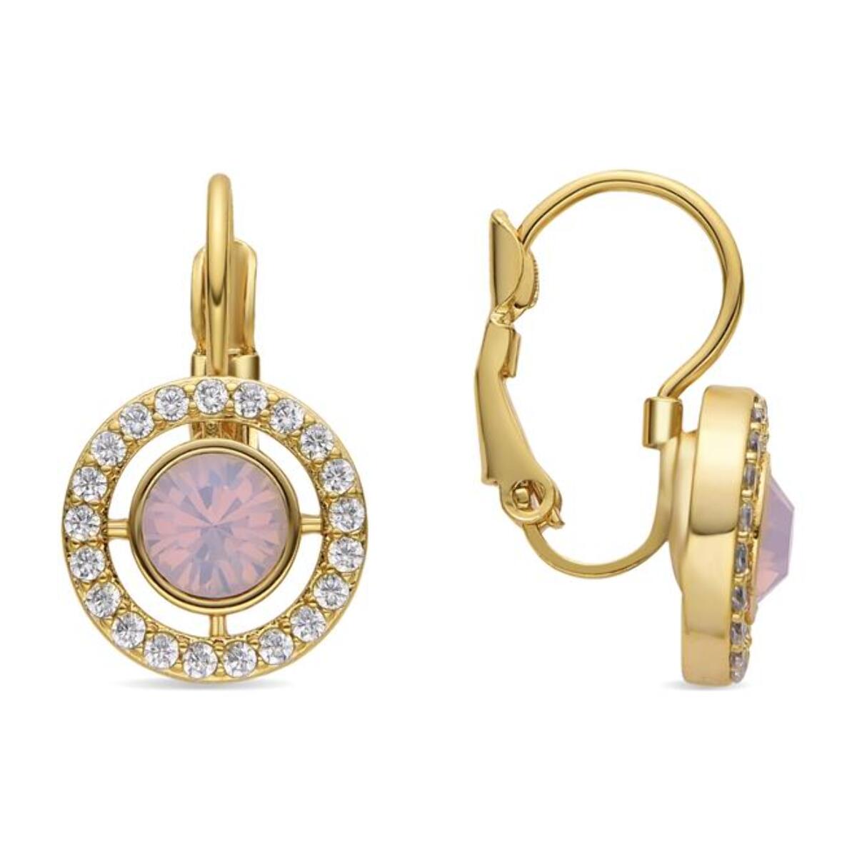 Pendientes con Circonita Brillante acabado oro 18k