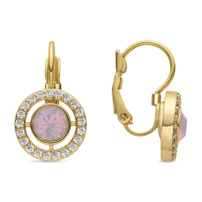 Pendientes con Circonita Brillante acabado oro 18k