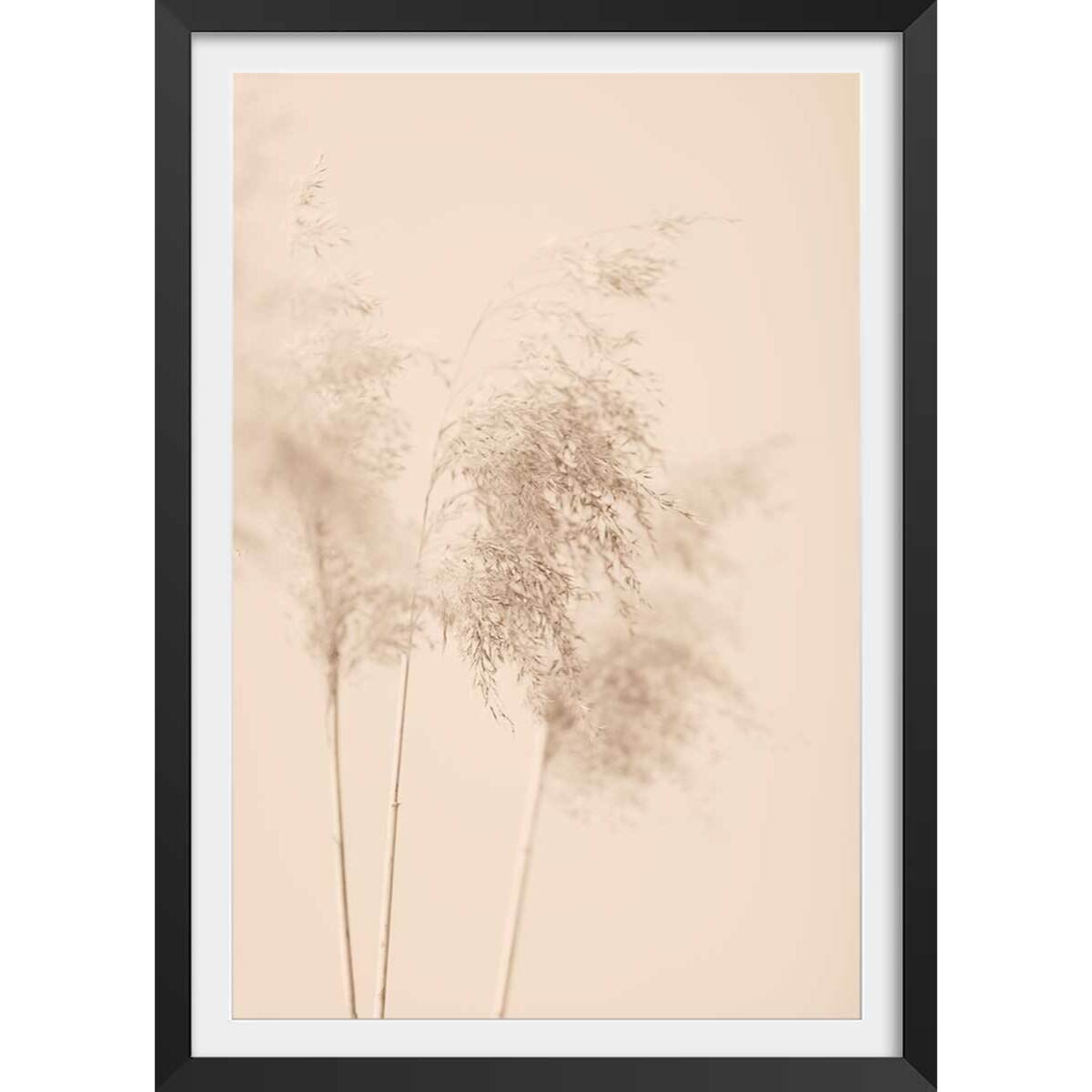 Affiche  des champs sauvages Affiche + cadre en bois - Noir