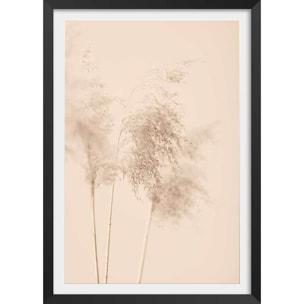 Affiche  des champs sauvages Affiche + cadre en bois - Noir