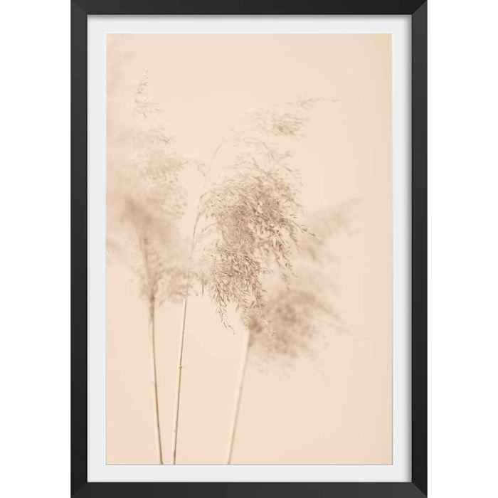 Affiche  des champs sauvages Affiche + cadre en bois - Noir