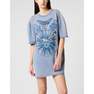 PHILIPP PLEIN Open Back T-Shirt Dress Butterfly Tattoo