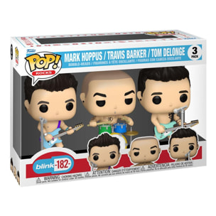 Blink 182 Pop! Rocks Vinile Figura 3-pack 4 Cm Funko