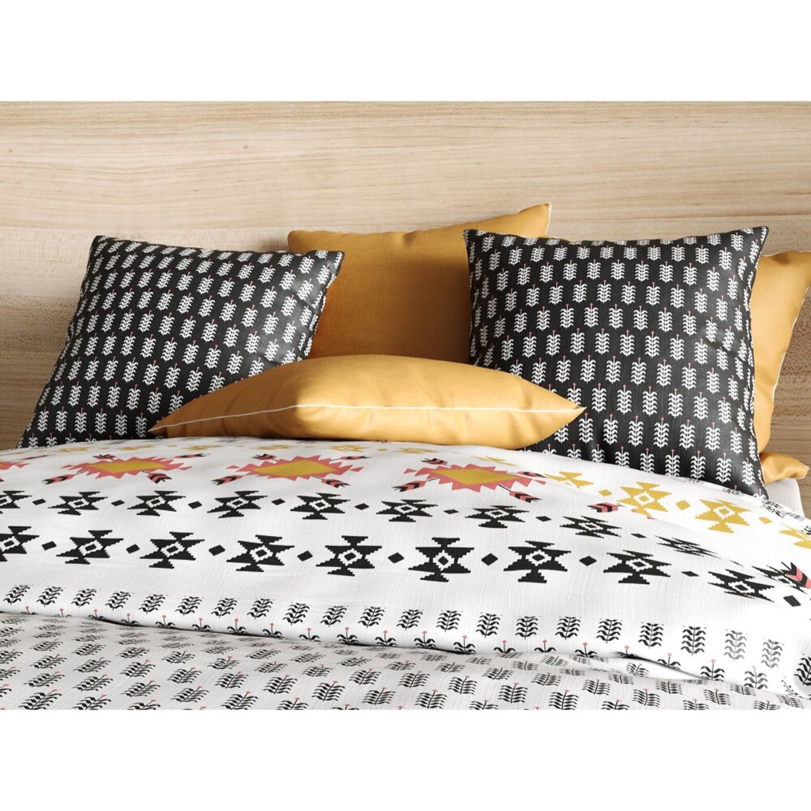 Parure de couette 3pcs en coton Loya