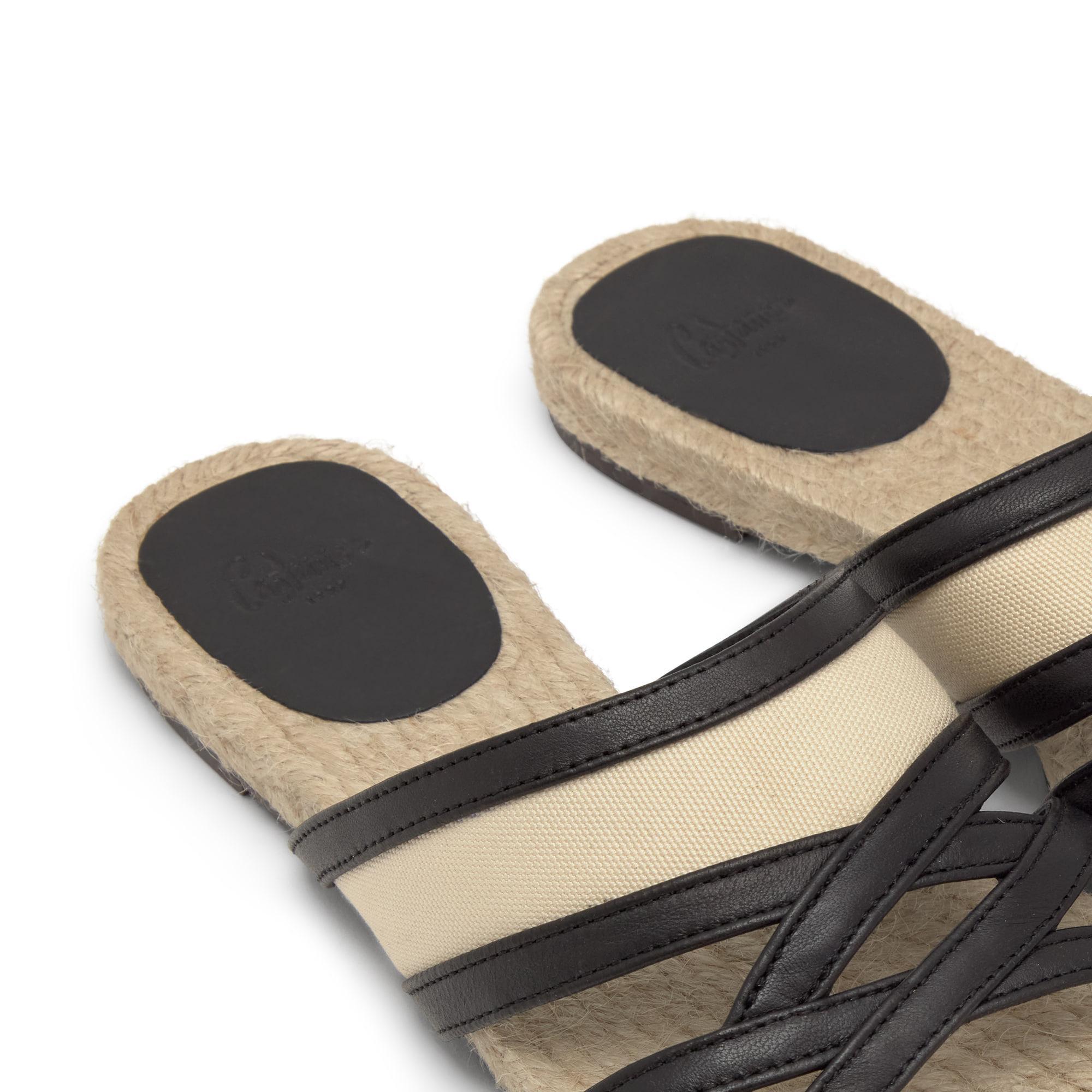 Sandalia plana slip-on Pires en napa y algodón orgánico