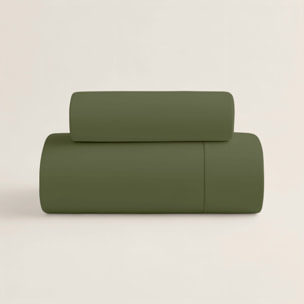 Naturals - Funda Nórdica Lisa - Cierre con botones - 100% Algodón - Incluye 1/2 Fundas de Almohada - Botella