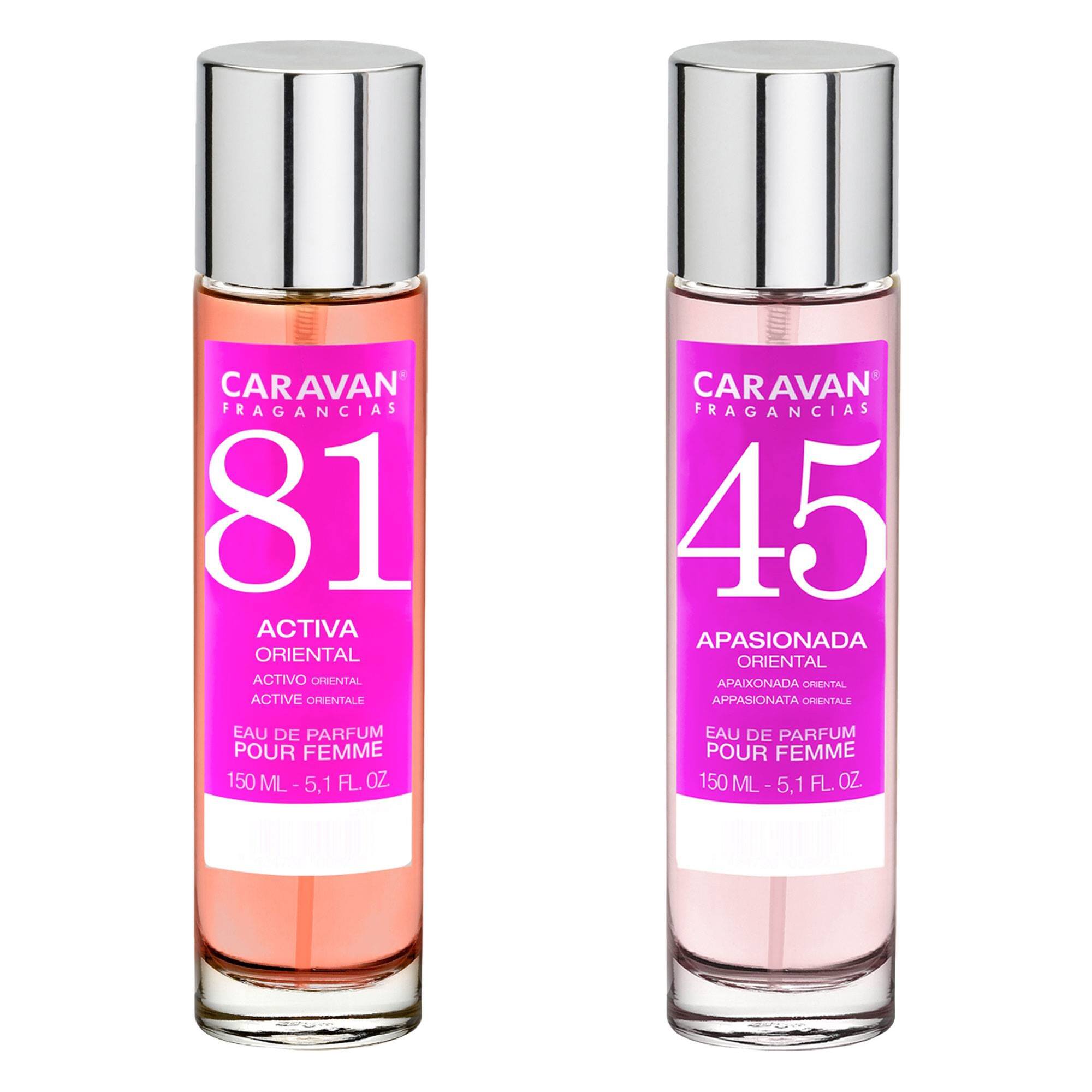 Caravan fragancias - caja de regalo con 2 perfumes: nº45 y nº81 de 150 ml, para mujer