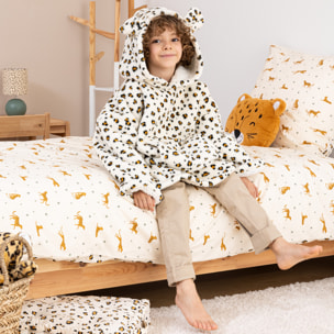 Plaid sweatshirt enfant Léopard Hiss jaune 3 à 10 ans