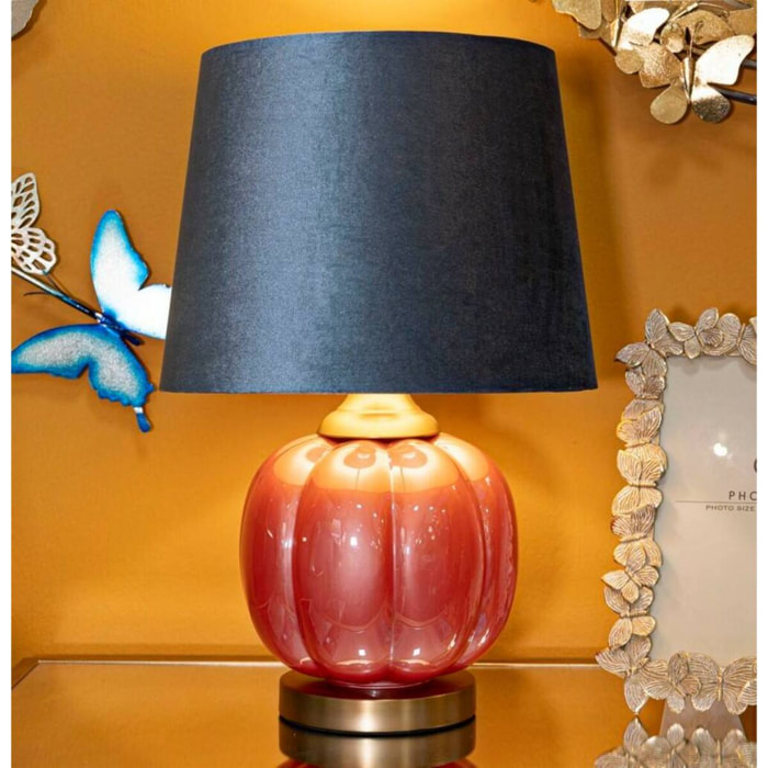 Lampada da tavolo Fibocchi, Luce da scrivania , Luminaria da ufficio, Lampada da lavoro, 33x33 h50 cm, Rosso e Blu