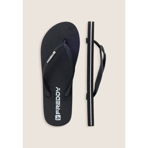 Infradito flip-flop donna con riga a contrasto e loghi